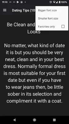 Dating Tips, Pickup Lines, Sms Messages 2020 android App screenshot 3