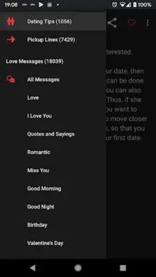 Dating Tips, Pickup Lines, Sms Messages 2020 android App screenshot 7